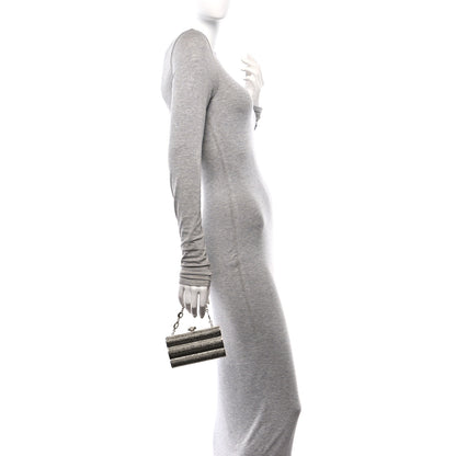 Judith Leiber Swarovski Crystal Minaudiere Clutch Silver 2 of 11