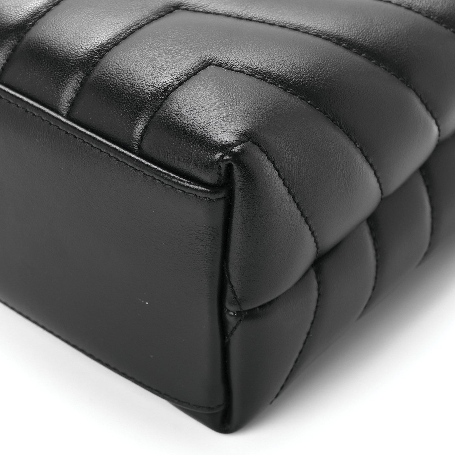 Saint Laurent Calfskin Y Quilted Monogram Small Loulou Chain Satchel Black 11 of 12