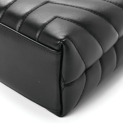 Saint Laurent Calfskin Y Quilted Monogram Small Loulou Chain Satchel Black 11 of 12