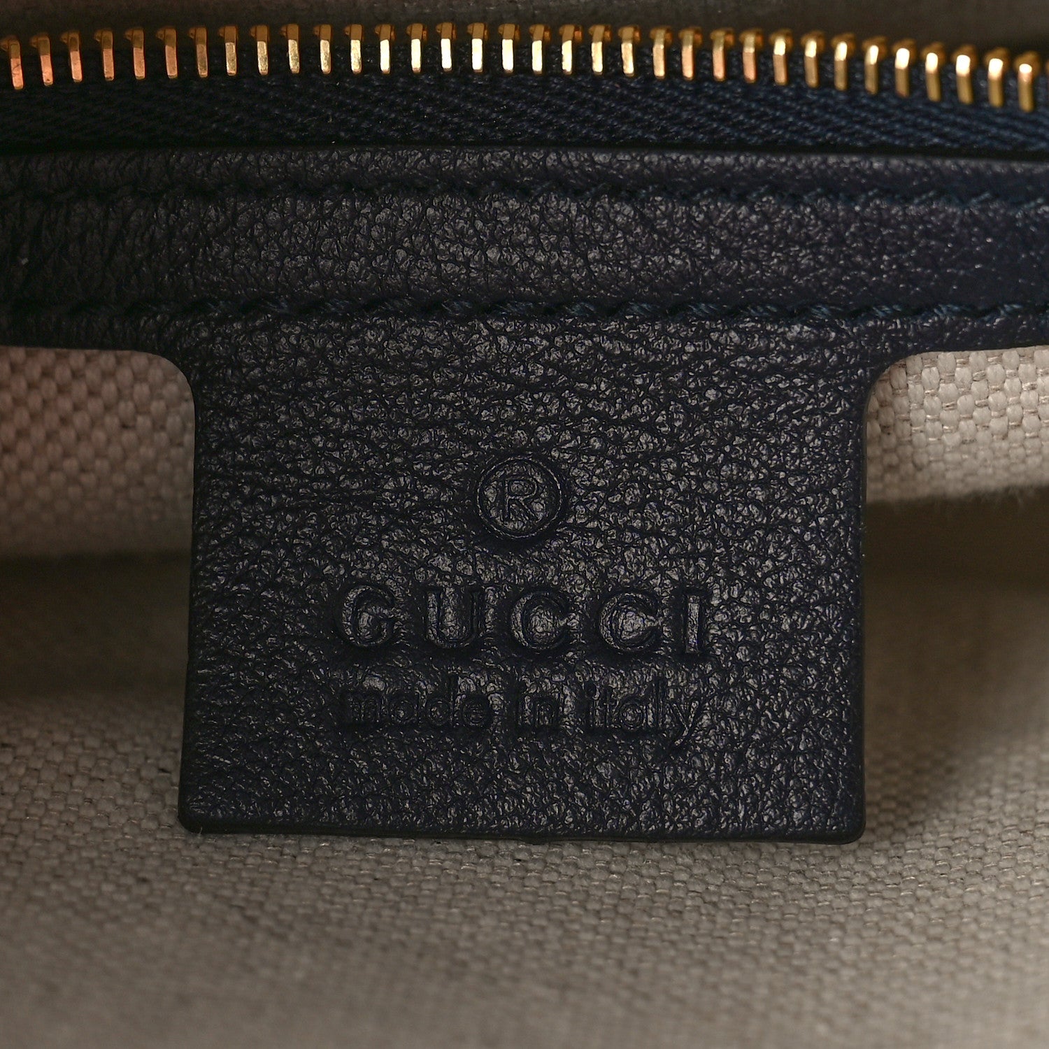 Gucci Wonka Grain Calfskin Bi-Color GG Debossed Small Padlock Shoulder Bag Dusty Azure Blue 6 of 9