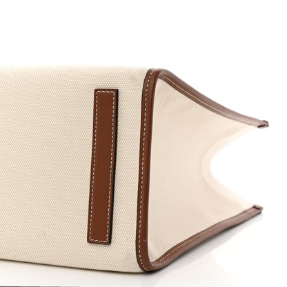 Burberry Canvas Smooth Calfskin Medium Two Tone Freya Tote Brown 10 of 10