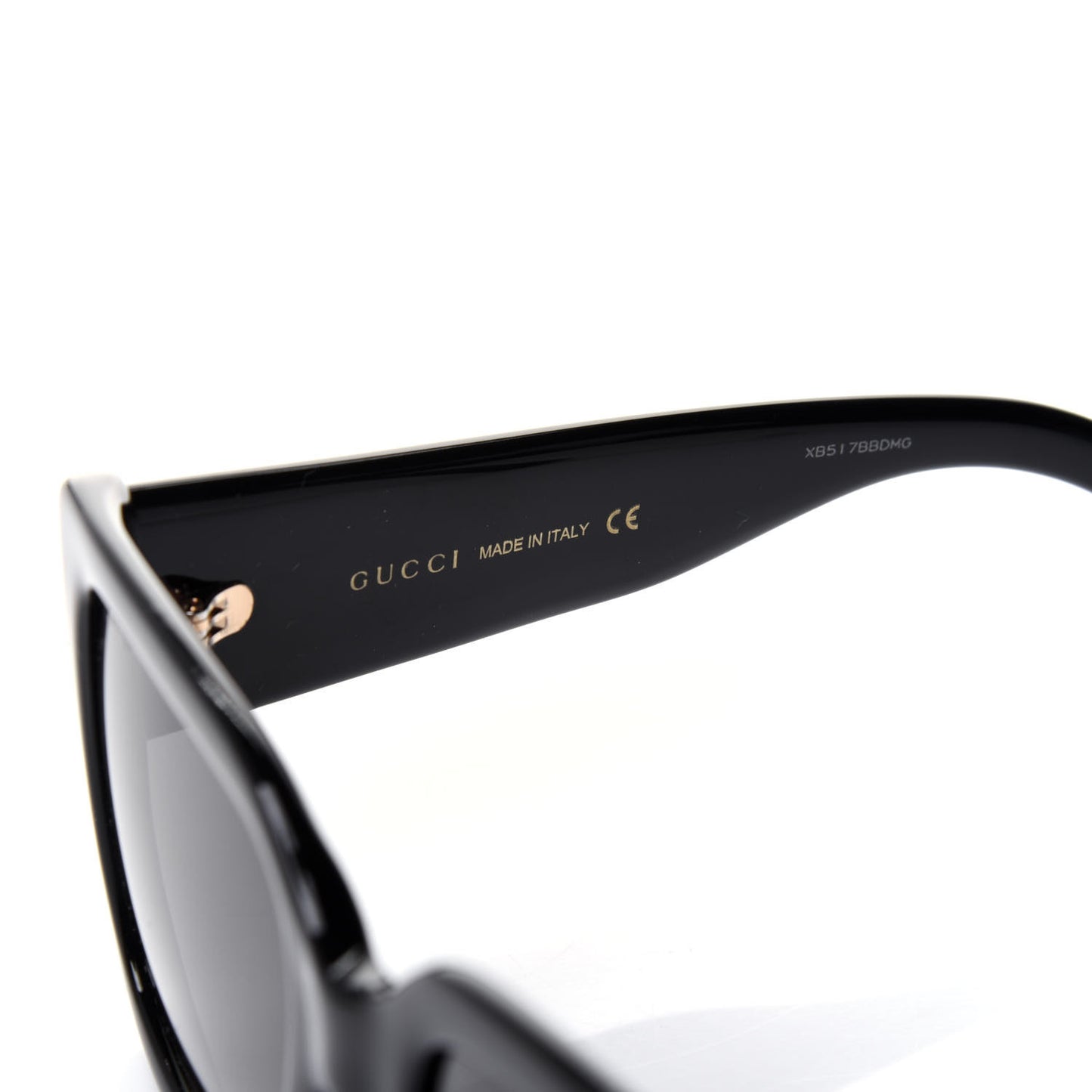 Acetate Square Frame Sunglasses GG0141S Black
