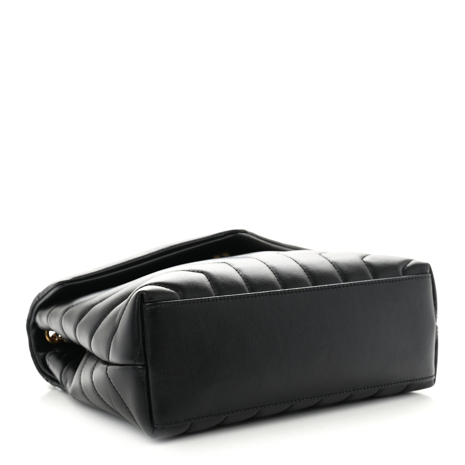 Saint Laurent Calfskin Y Quilted Monogram Small Loulou Chain Satchel Black 3 of 9