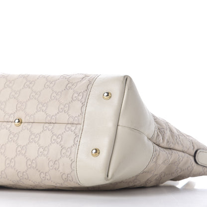 Gucci Guccissima Heart Bit Charm Top Handle Tote White 8 of 9