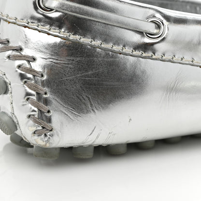 Louis Vuitton Patent Calfskin Monogram Gloria Loafers 38 Silver 14 of 19