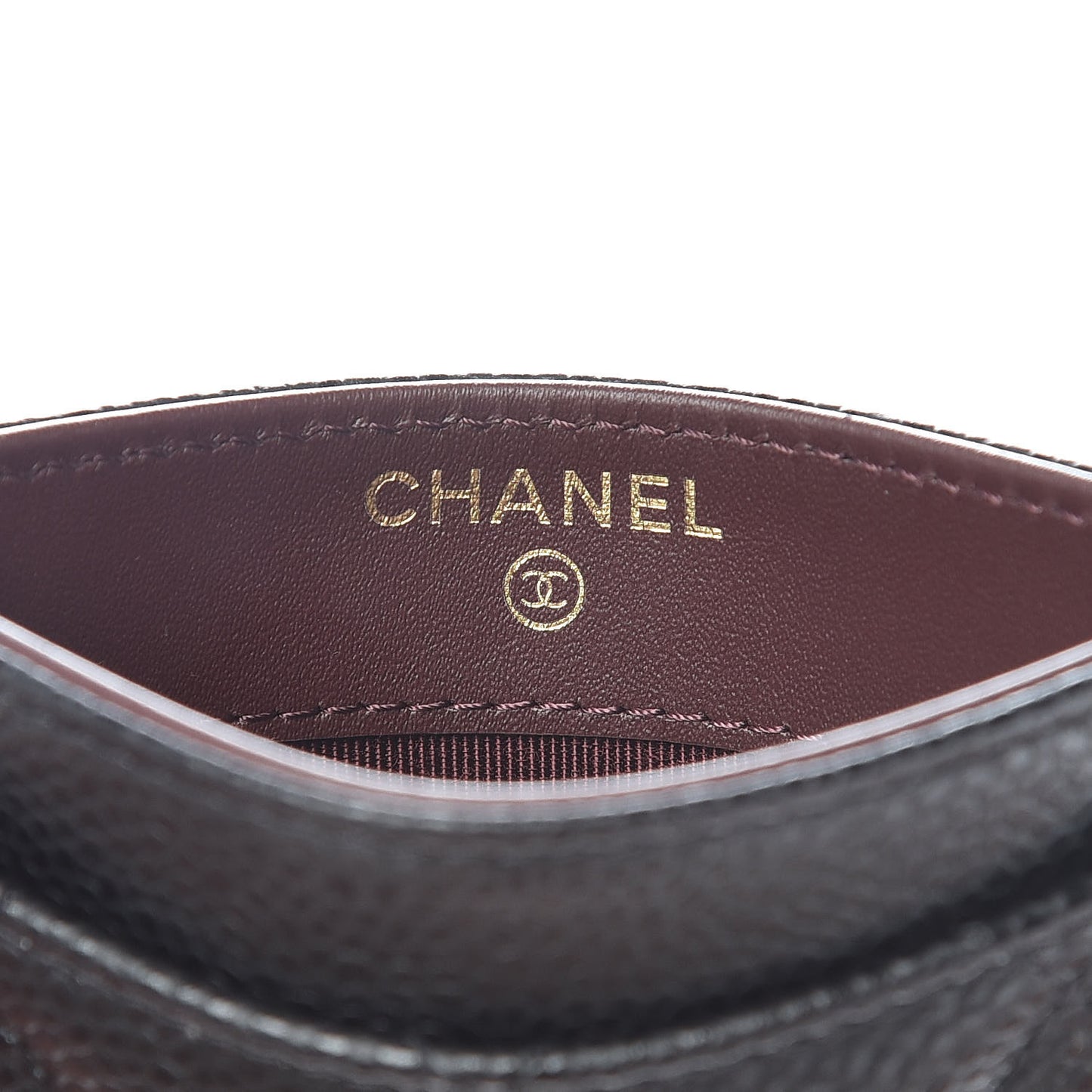 Caviar Quilted Card Holder Black