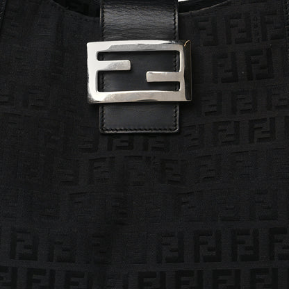 Fendi Zucchino Vitello Shoulder Bag Black 6 of 8