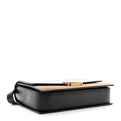 Saint Laurent Calfskin Suede Medium Bellechasse Black Beige 4 of 10