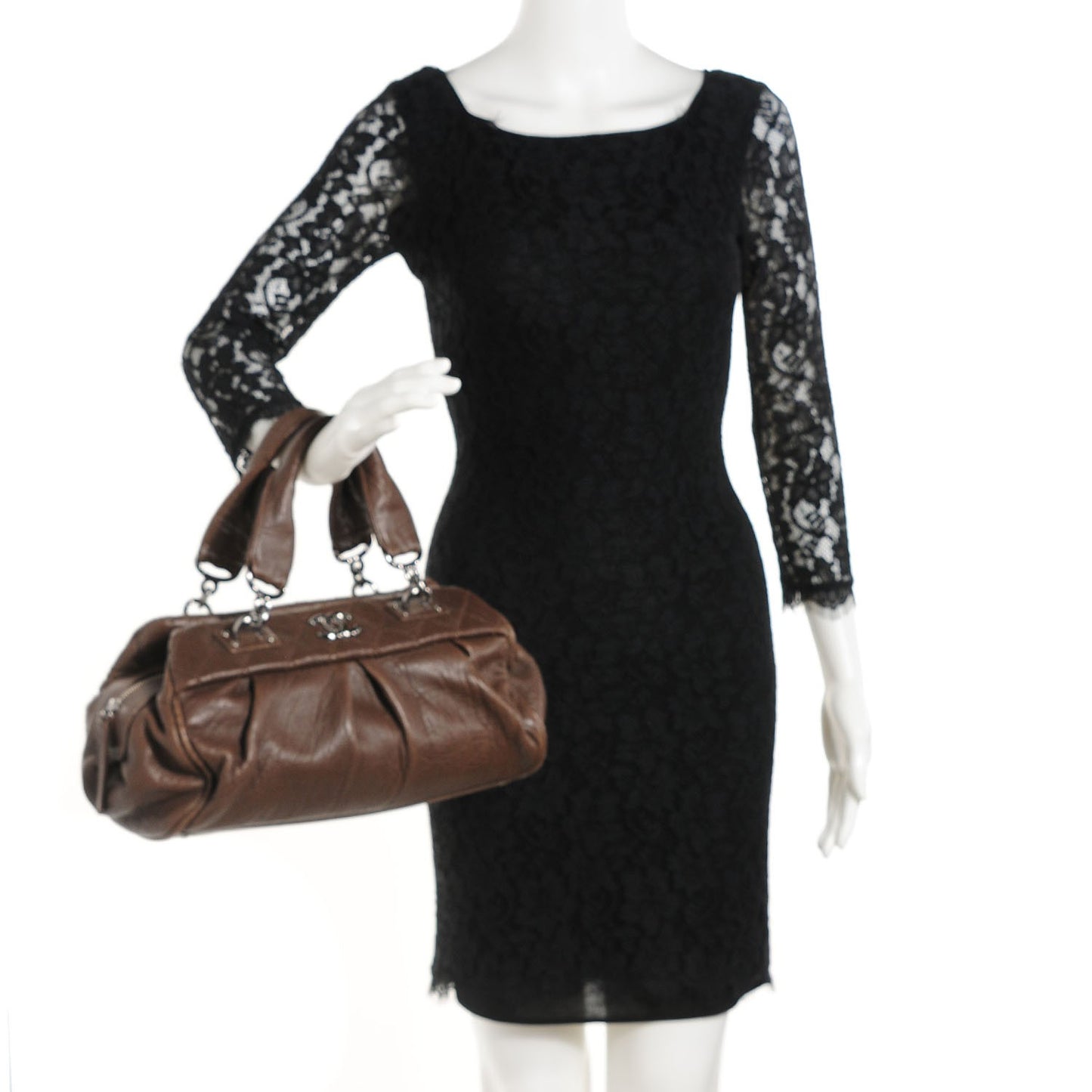 Distressed Lambskin Bowler Light Brown
