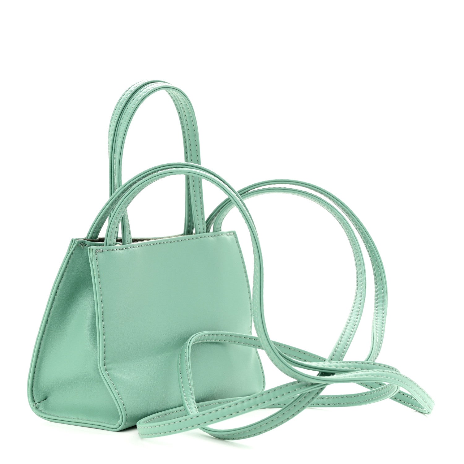 Telfar Vegan Leather Small Shopping Bag Sage 3 of 10