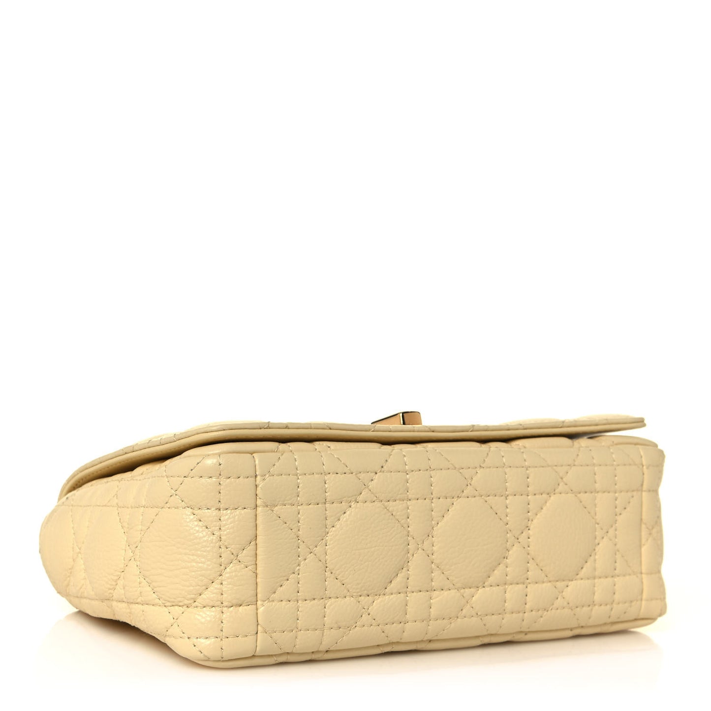 Calfskin Cannage Small Caro Bag Pale Yellow