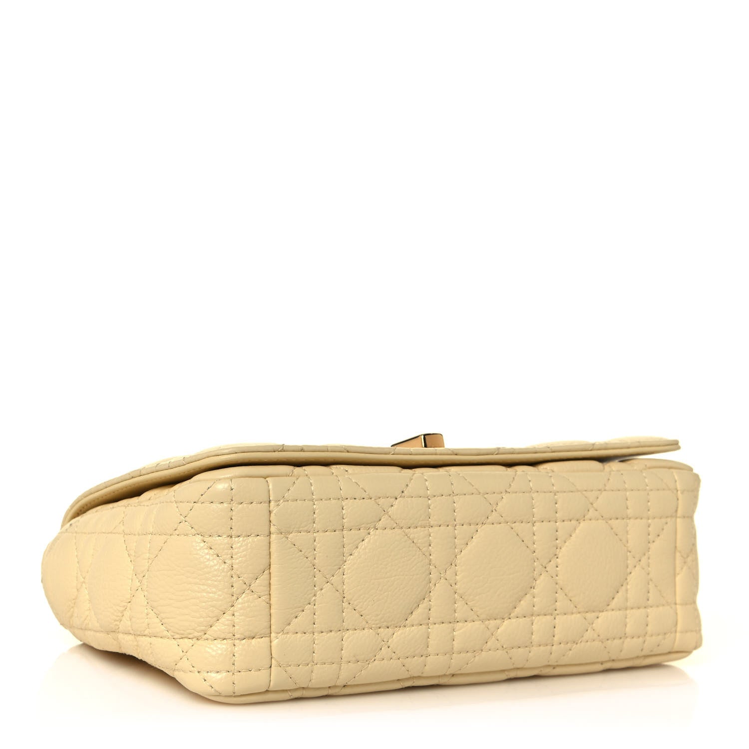 Christian Dior Calfskin Cannage Small Caro Bag Pale Yellow 4 of 14