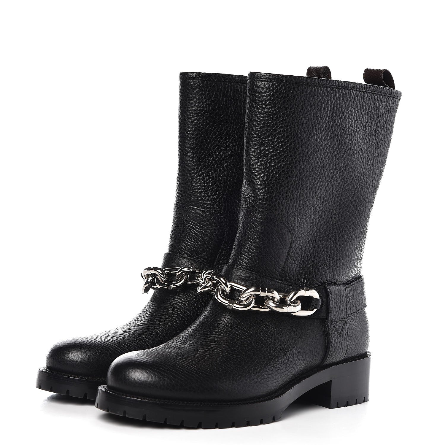 Louis Vuitton Calfskin Outlaw Flat Half Boots 39 Black 3 of 8