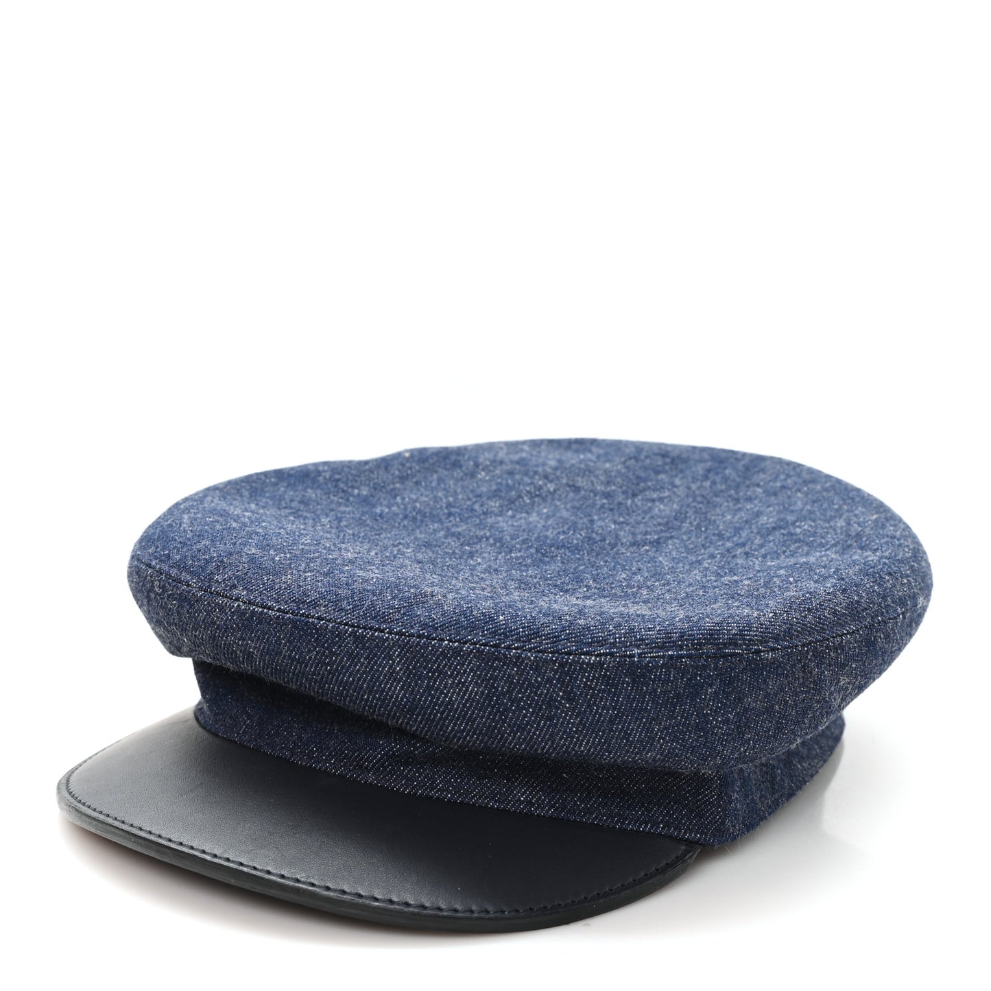 Denim Calfskin Cabourg Cap 57 Indigo