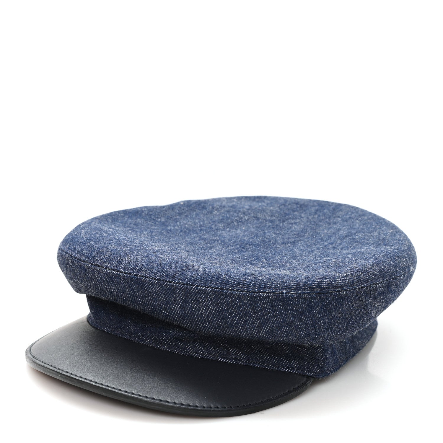 Hermes Denim Calfskin Cabourg Cap 57 Indigo 1 of 9