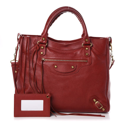 Balenciaga Sugar Goatskin Classic Gold Hardware Velo Rouge Rouge Coquelicot 1 of 16