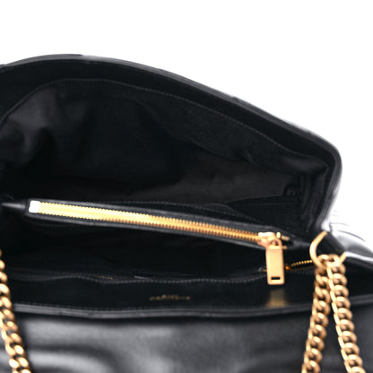 Saint Laurent Calfskin Y Quilted Monogram Medium Loulou Chain Satchel Black 5 of 10