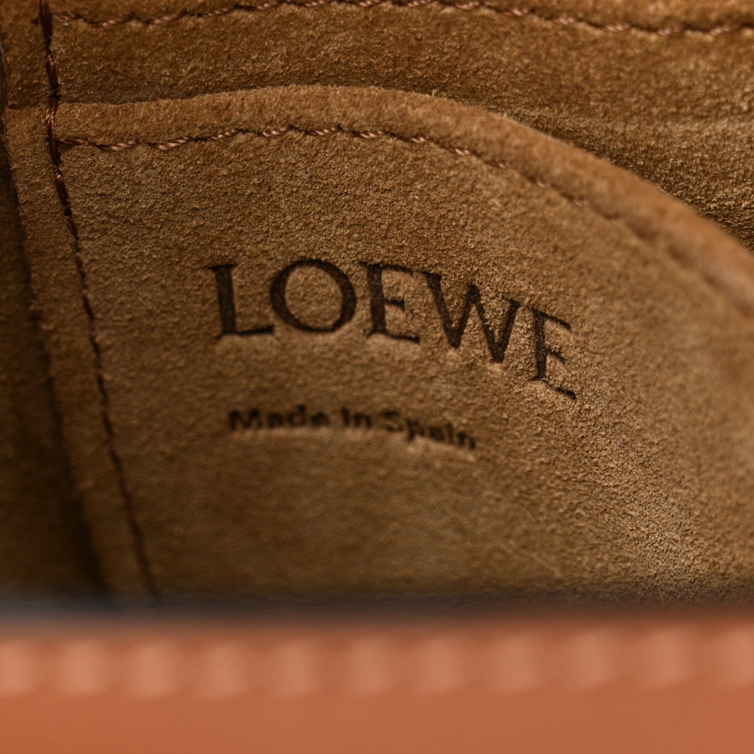 Loewe Calfskin Jacquard Mini Gate Dual Bag Tan 6 of 9