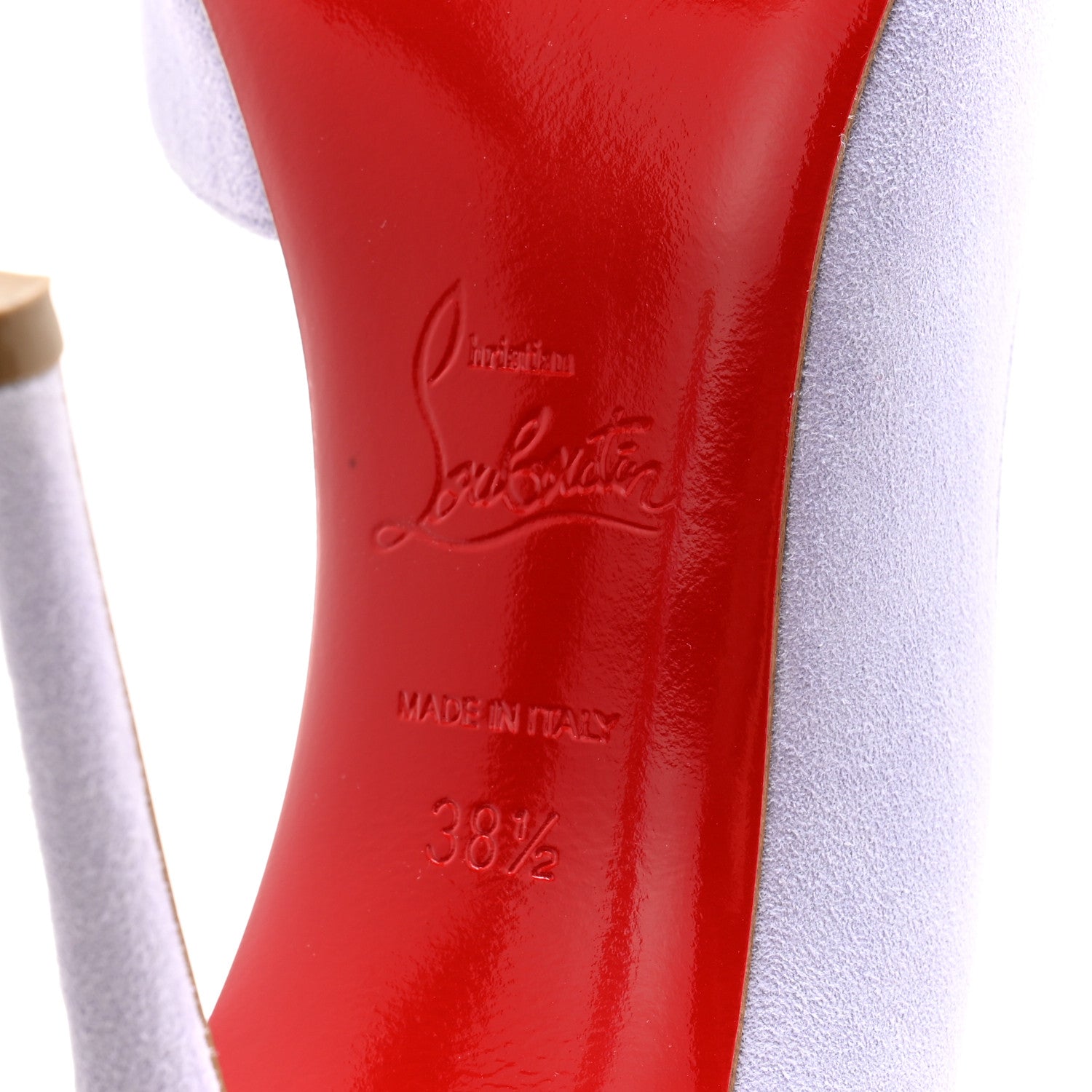 Christian Louboutin Suede Iriza 100 Pumps 38.5 Skylight 7 of 8