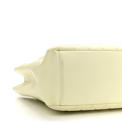 Chanel Caviar Quilted Grand Shopping Tote GST Yellow 9 of 15