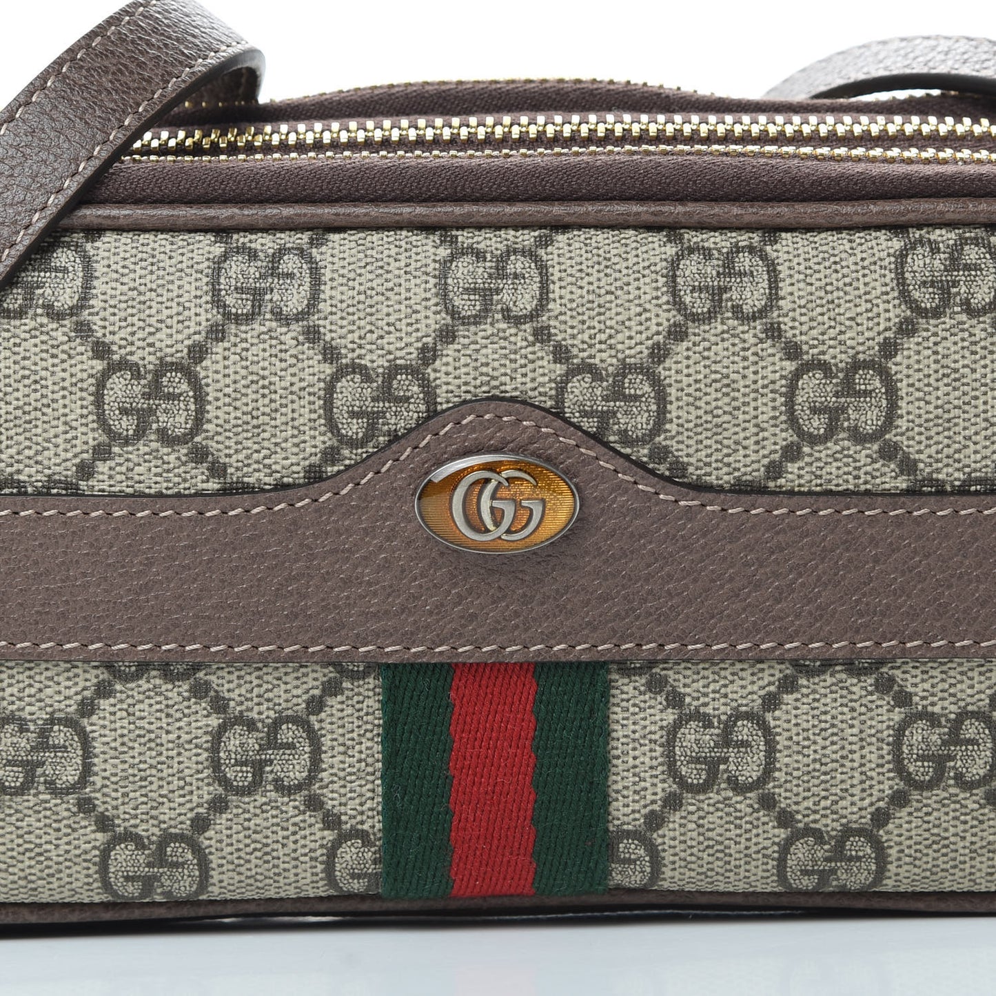 GG Supreme Monogram Web Mini Ophidia GG Bag Brown