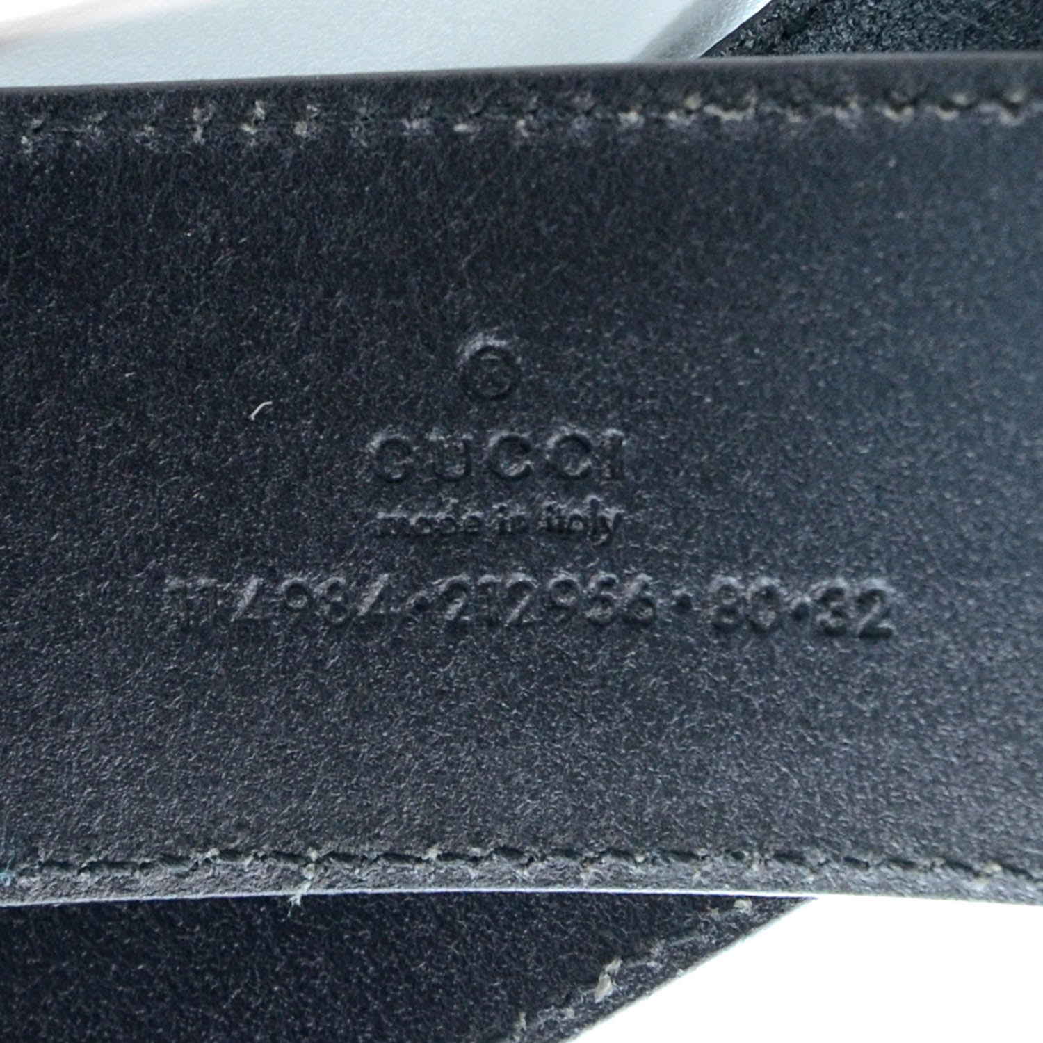 Gucci Leather GG Belt Black 80 32 3 of 4