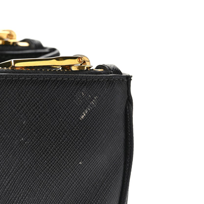 Prada Saffiano Vernice Medium Double Zip Tote Black 12 of 12