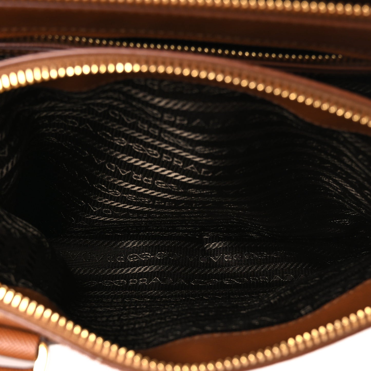 Saffiano Small Galleria Double Zip Tote Caramel