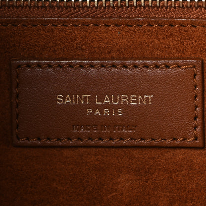 Saint Laurent Calfskin Crocodile Embossed Le 5 A 7 Hobo Black 6 of 10
