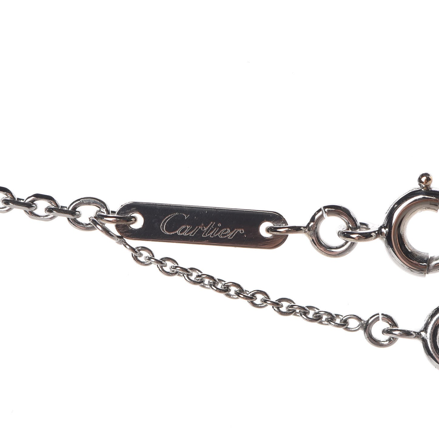 18K White Gold Medium Hearts and Symbols Necklace