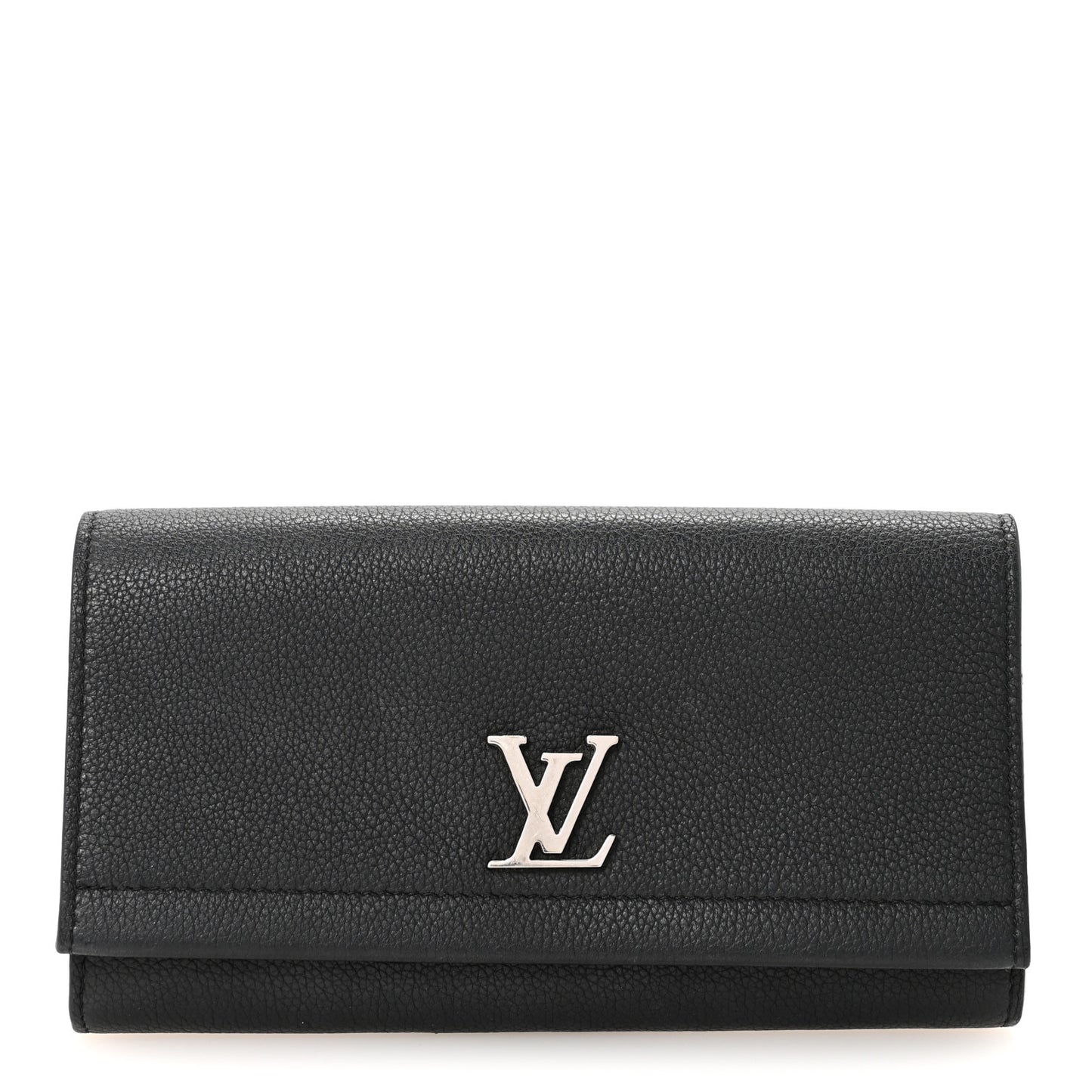 Calfskin Lockme II Wallet Black