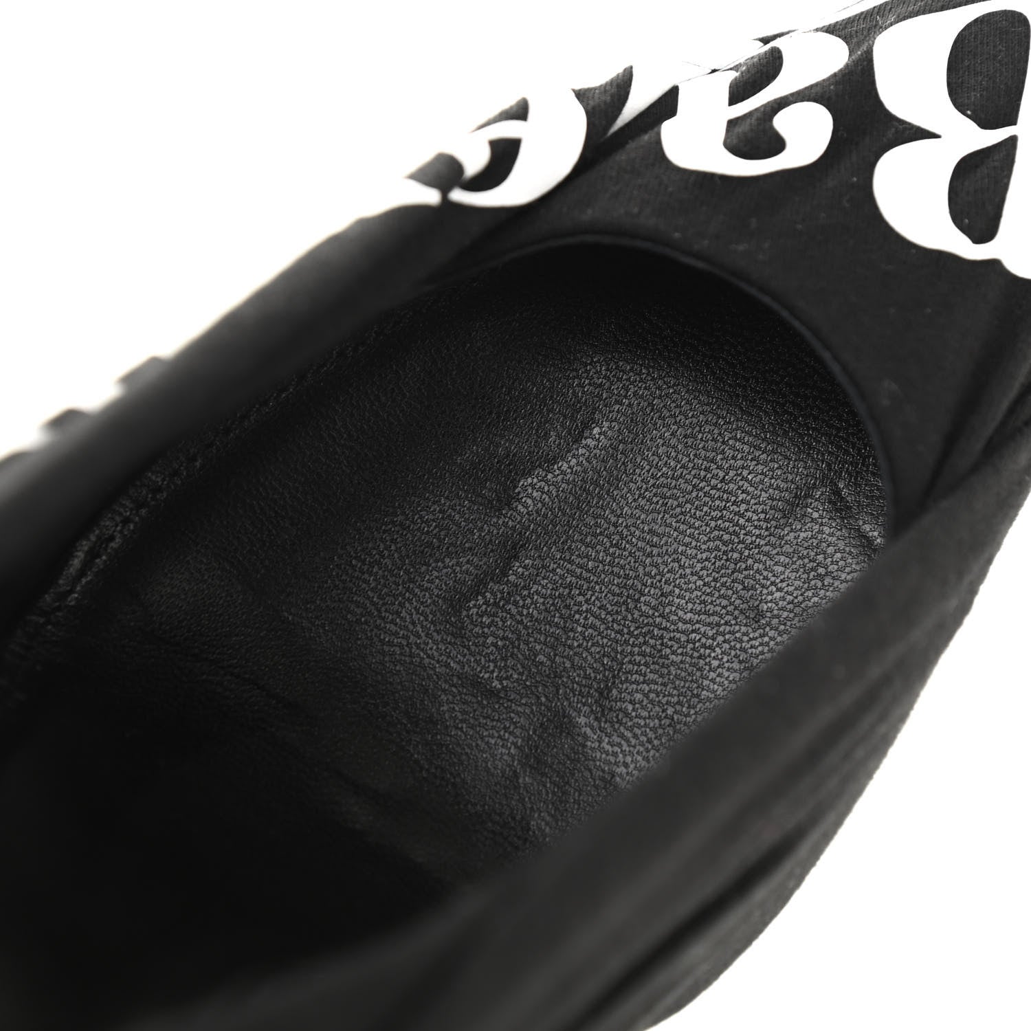 Balenciaga Jersey Crepe Political Campaign Logo Knife 115 Pointed Pumps 39.5 Black White Rouge 9 of 10