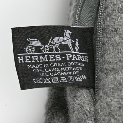 Hermes Wool Cashmere Avalon III Pillow PM Ecru Gris Clair 3 of 3