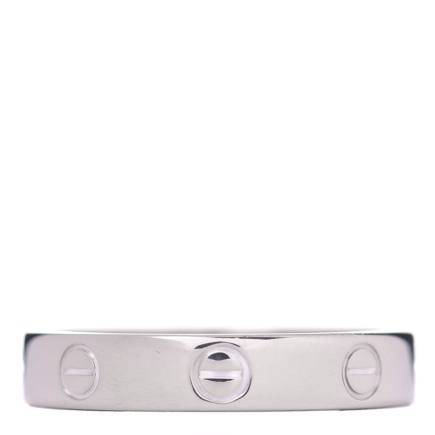Cartier 18K White Gold 3.5mm LOVE Wedding Band Ring 57 8 3 of 4