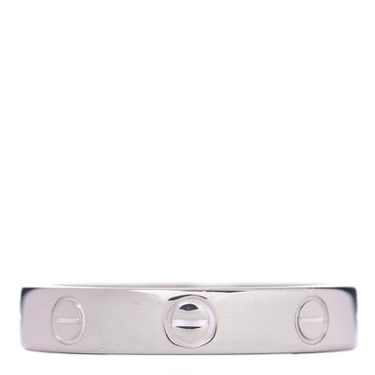Cartier 18K White Gold 3.5mm LOVE Wedding Band Ring 57 8 3 of 4