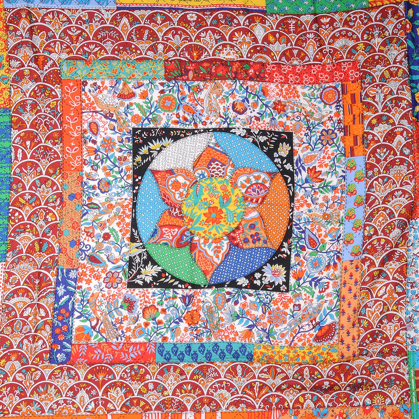 Cashmere Silk Pique Fleuri de Provence GM 140 Shawl