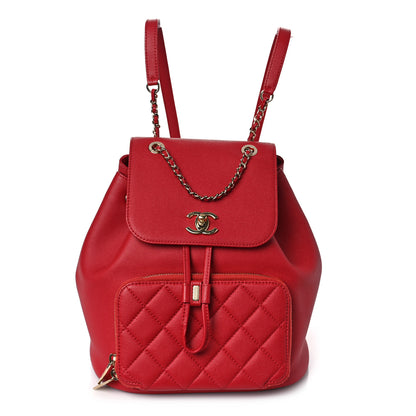Chanel Caviar Quilted Business Affinity Backpack Red 1 of 10