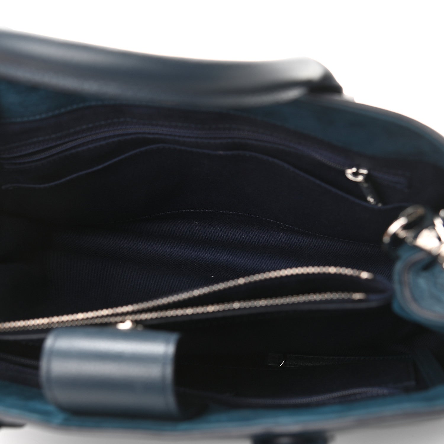 Chanel Grained Calfskin Suede Neo Executive Shopper Tote Navy Blue 5 of 12