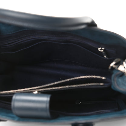 Chanel Grained Calfskin Suede Neo Executive Shopper Tote Navy Blue 5 of 12