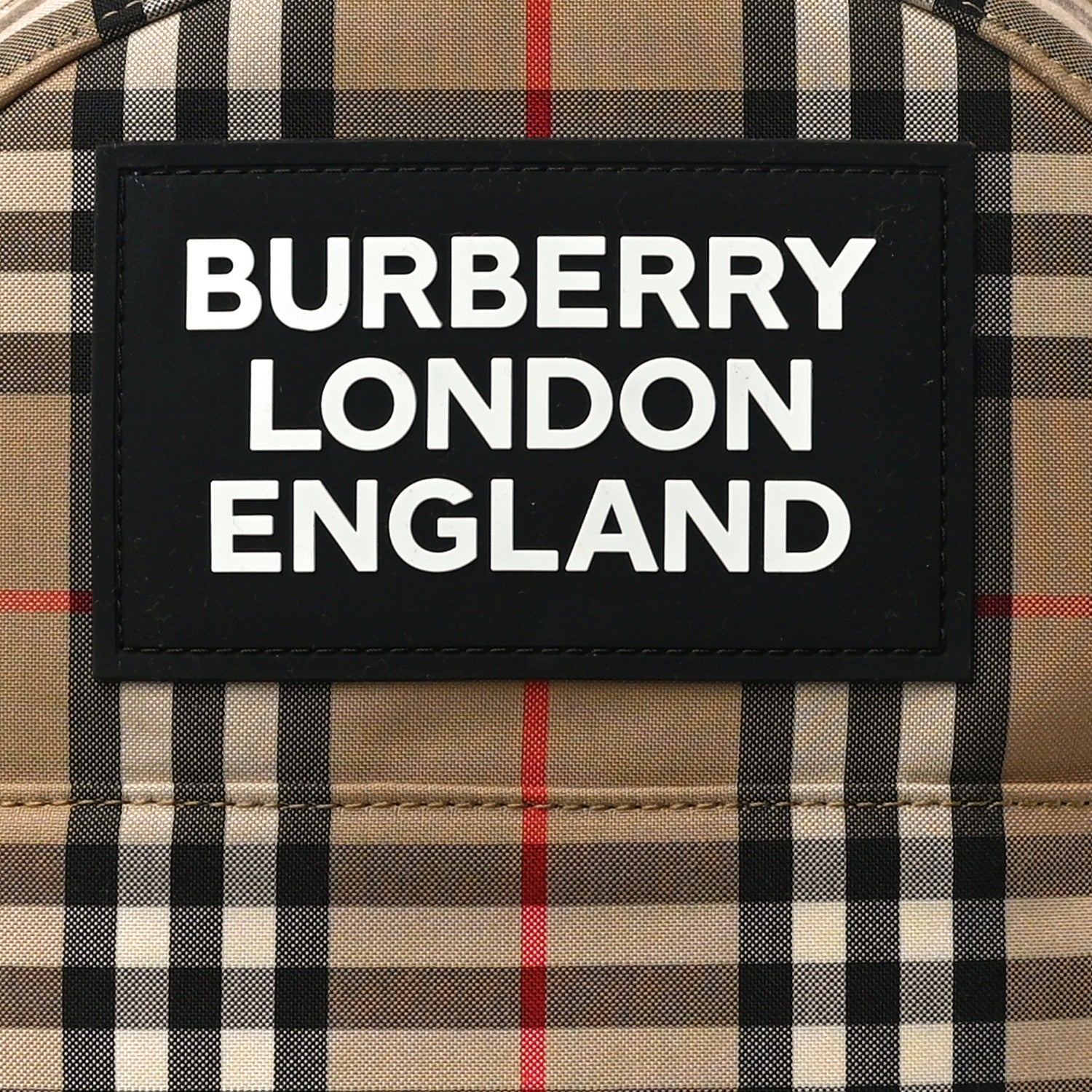 Burberry House Check Canvas Calfskin Small Nico Backpack Archive Beige 7 of 9