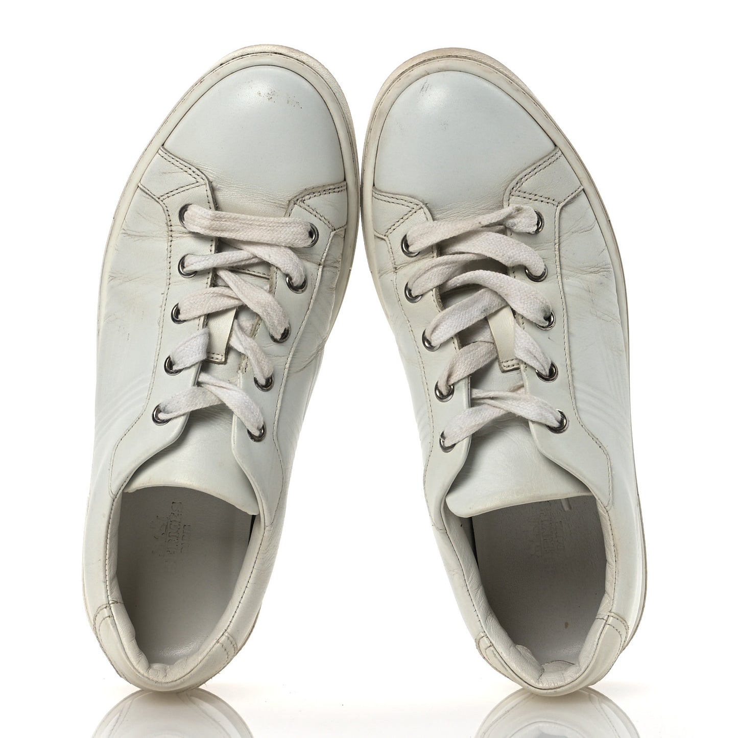 Calfskin Womens Advantage Sneakers 37 White