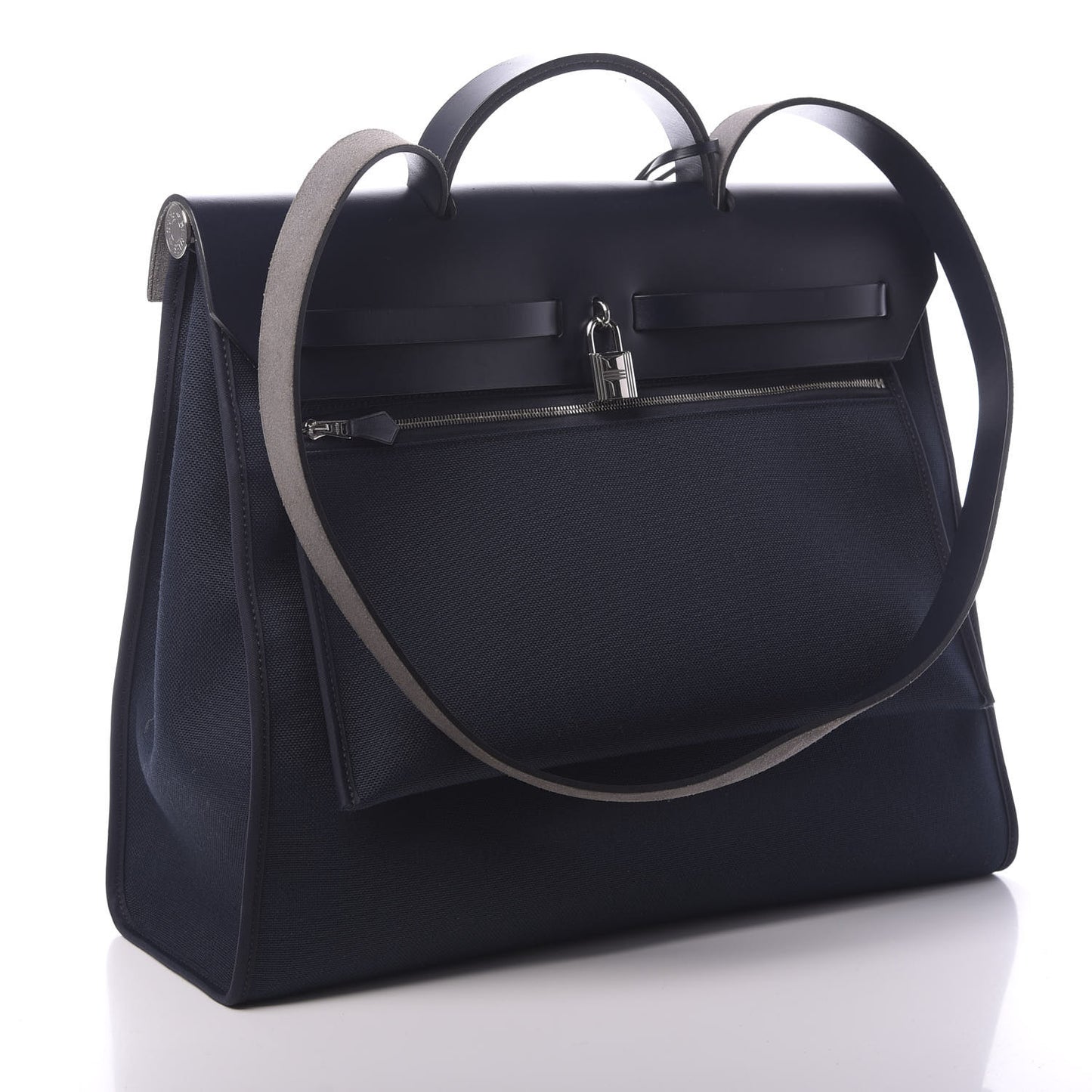 Toile Vache Calfskin Herbag Zip 39 GM Bleu Indigo