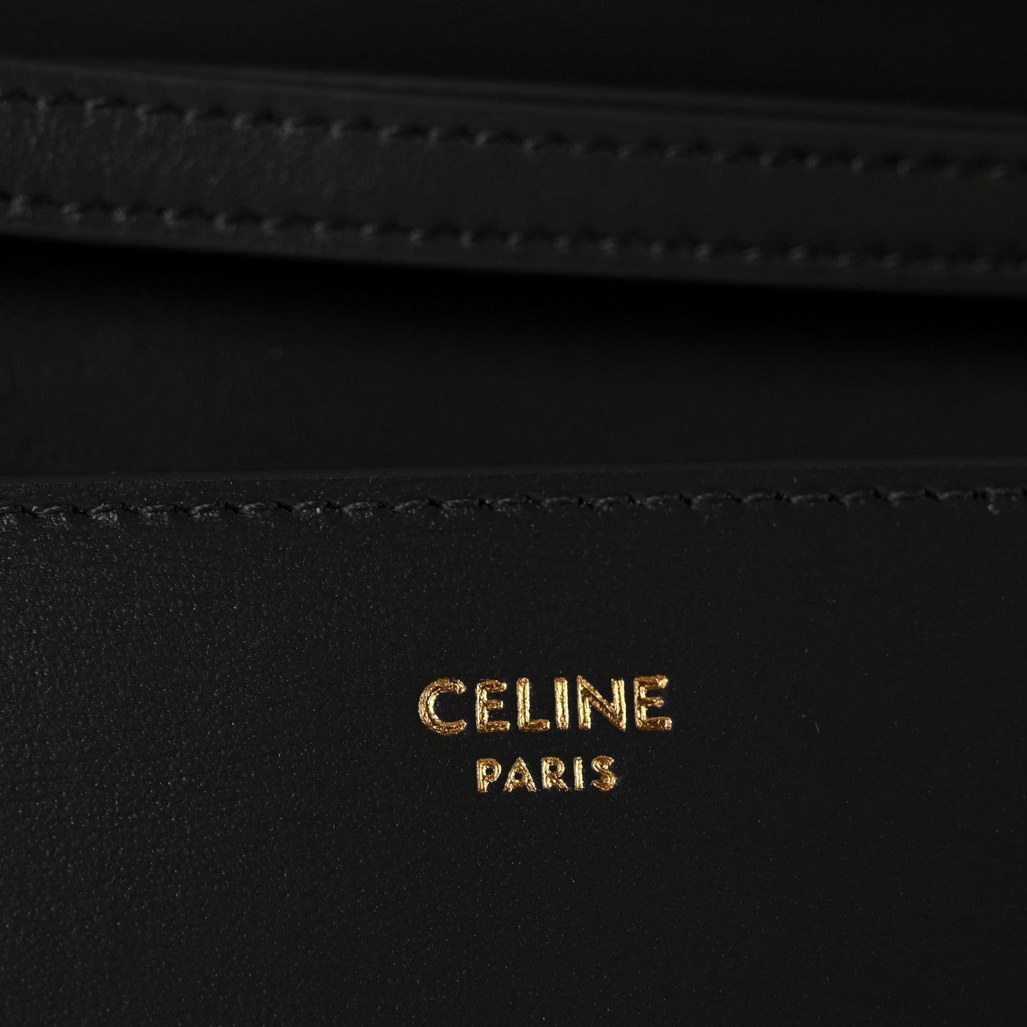 Celine Shiny Calfskin Triomphe Margo Wallet on Chain Anthracite 6 of 14