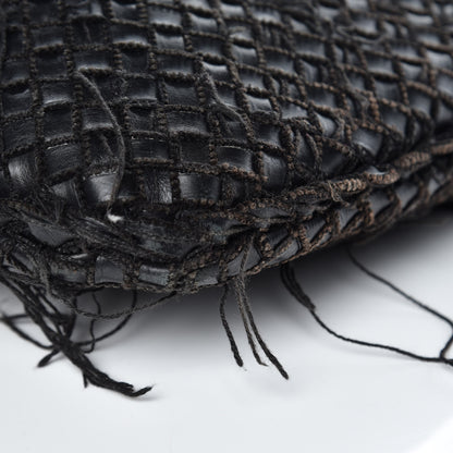 Bottega Veneta Nappa Intrecciato Fringe Netted Hobo Black 10 of 14