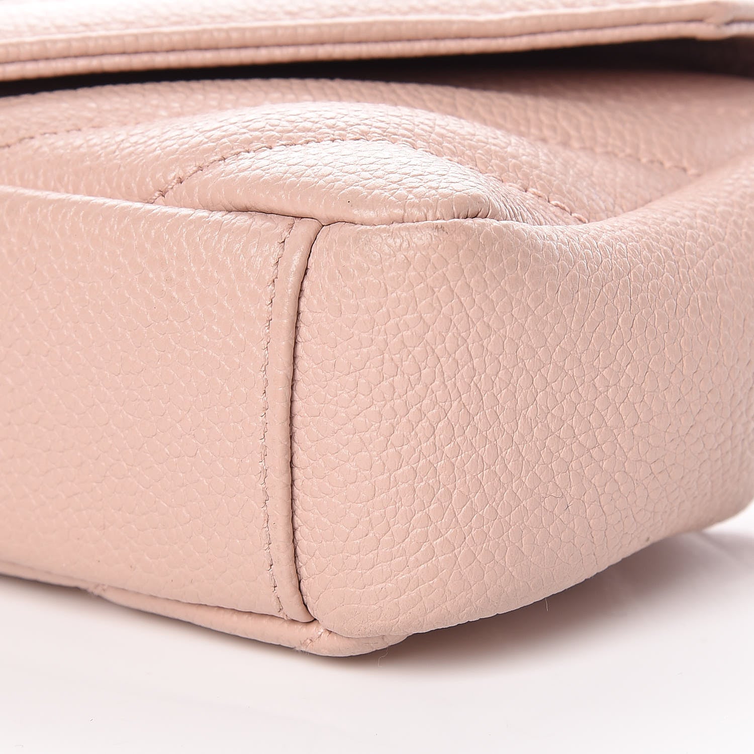 Saint Laurent Sheepskin Matelasse Monogram Classic Baby Chain Pale Pink Bag 9 of 13