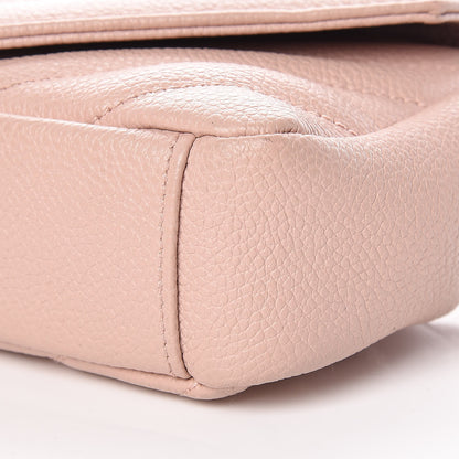 Saint Laurent Sheepskin Matelasse Monogram Classic Baby Chain Pale Pink Bag 9 of 13