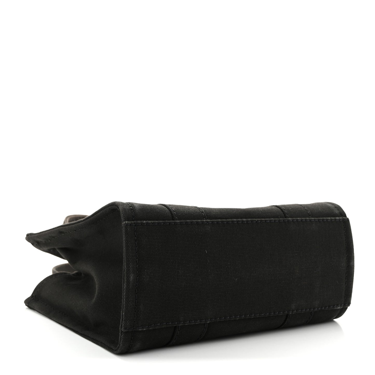 Cotton Canvas Small The Traveler Tote Bag Black