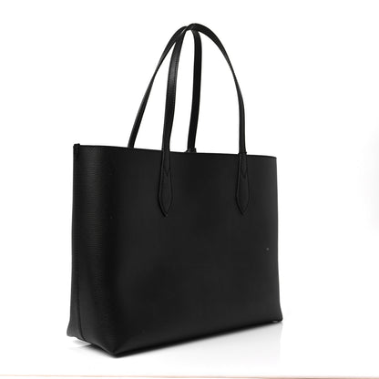 Burberry Grainy Calfskin Haymarket Check Medium Reversible Tote Black 3 of 7