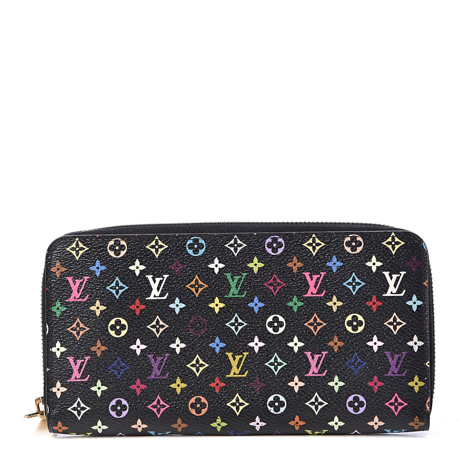 Louis Vuitton Monogram Multicolor Zippy Wallet Black Violet 1 of 6