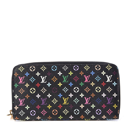 Louis Vuitton Monogram Multicolor Zippy Wallet Black Violet 1 of 6